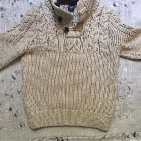 baby boy sweater with elbow patches